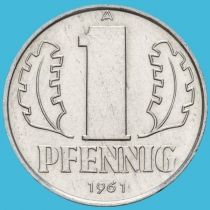 ГДР 1 пфенниг 1961 год.