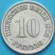 Монета Германия 10 пфеннигов 1908 год. Е