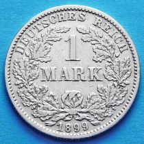 Германия 1 марка 1899 год. Серебро D.