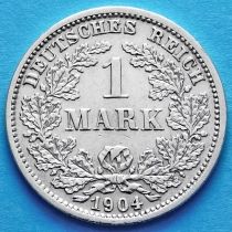 Германия 1 марка 1904 год. Серебро Е.