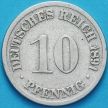 Монета Германия 10 пфеннигов 1891 год. D.