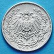 Монета Германии 1/2 марки 1906 год. Серебро. Е.