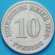 Монета Германия 10 пфеннигов 1899 год. Е.