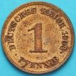 Монета Германия 1 пфенниг 1903 год. Е.