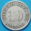 Монета Германия 10 пфеннигов 1893 год. F.