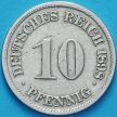 Монета Германия 10 пфеннигов 1898 год. F.