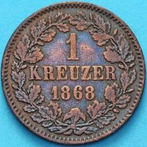 Баден 1 крейцер 1868 год.