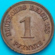 Германия 1 пфенниг 1887 год. А