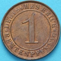 Германия 1 рентенпфенниг 1924 год. А. aUNC