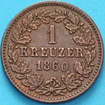 Нассау 1 крейцер 1860 год.