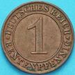Монета Германия 1 рентенпфенниг 1924 год. А.