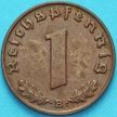 Монета Германия 1 рейхспфенниг 1939 год. В.