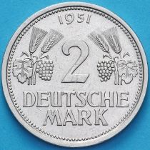 ФРГ 2 марки 1951 год. J.