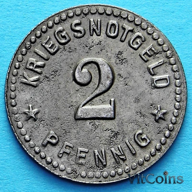 Монета Германии 2 пфеннига 1918. Нотгельд Гота.