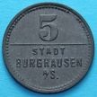 Монета Германии 5 пфеннигов 1918 год. Нотгельд Бургхаузен на Зальцахе.