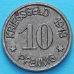 Монета Германии 10 пфеннигов 1918 год. Нотгельд Зиген.