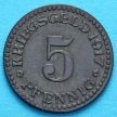 Монета Германии 5 пфеннигов 1917 год. Нотгельд Кассель.