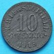 Монета Германии 10 пфеннигов 1918 год. Нотгельд Брауншвейг. Цинк.