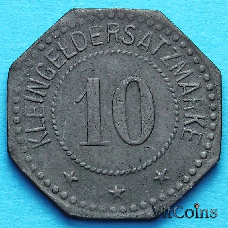 Монета Германии 10 пфеннигов 1917 год. Нотгельд Виттенберг.