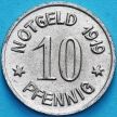 Монета Германии 10 пфеннигов 1919 год. Нотгельд Бинген на Рейне.