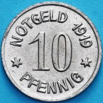 Германия 10 пфеннигов 1919 год. Нотгельд Бинген на Рейне.