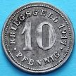 Монета Германии 10 пфеннигов 1917 год. Нотгельд Нехайм.
