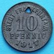 Монета Германии 10 пфеннигов 1917 год. Нотгельд Франкфурт на Майне.