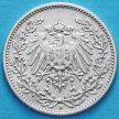 Монета Германии 1/2 марки 1909 год. Серебро. D.