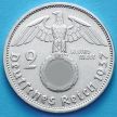 Монета Германии 2 рейхсмарки 1937 год. Серебро. G.