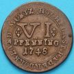 Монета Епископство Падерборн 6 пфеннигов 1748