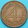 Монета Германии 4 рейхспфеннига 1932 год. А
