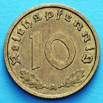 Германия 10 рейхспфеннигов 1939 год. А