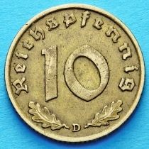 Германия 10 рейхспфеннигов 1937 год. D.