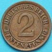 Монета Германия 2 рентенпфеннига 1923 год. D