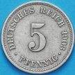 Монета Германии 5 пфеннигов 1903 год. F