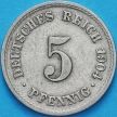 Монета Германии 5 пфеннигов 1904 год. F
