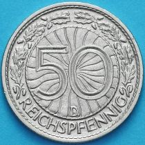 Германия 50 рейхспфеннигов 1930 год. Монетный двор D.