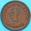 Монета Германия 1 пфенниг 1903 год. F.