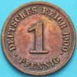 Монета Германия 1 пфенниг 1900 год. G.