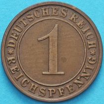 Германия 1 рейхспфенниг 1927 год. D.