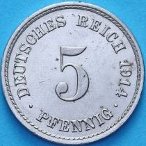 Германия 5 пфеннигов 1914 год. А