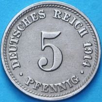 Германия 5 пфеннигов 1914 год. D. aUNC