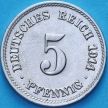 Монета Германии 5 пфеннигов 1914 год. F