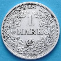 Германия 1 марка 1906 год. Серебро D.