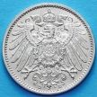 Монета Германии 1 марка 1914 год. Серебро D.