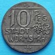 Монета Германии 10 пфеннигов 1918 год. Нотгельд Вормс.