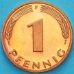Монета ФРГ 1 пфенниг 1982 год. F. Пруф.