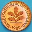 Монета ФРГ 2 пфеннига 1980 год. G. Пруф.