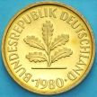 Монета ФРГ 5 пфеннигов 1980 год.  J. Пруф.