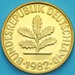 Монета ФРГ 10 пфеннигов 1982 год. D. Пруф.